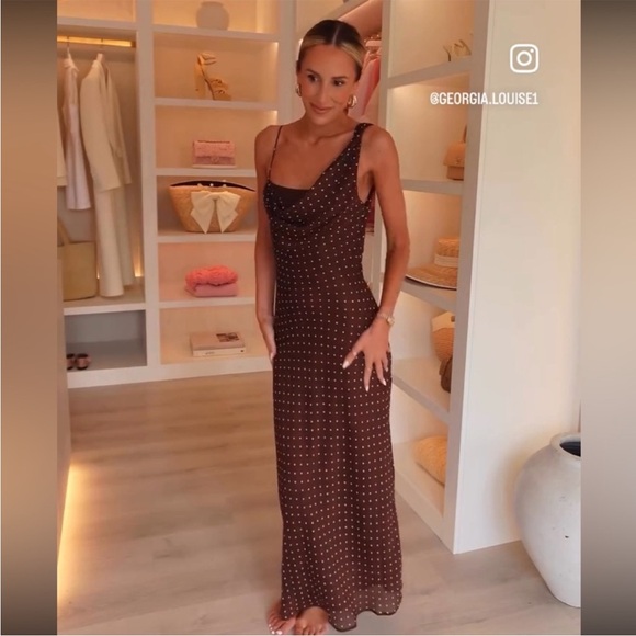 ZARA DRAPED NECK POLKA DOT DRESS - Picture 5 of 11